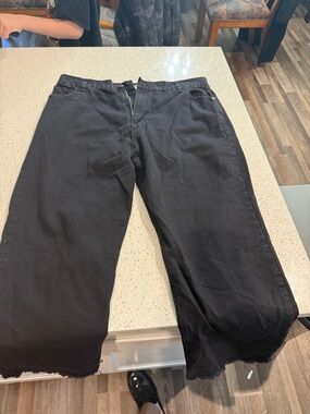 Wide Leg Women's Jeans in Black